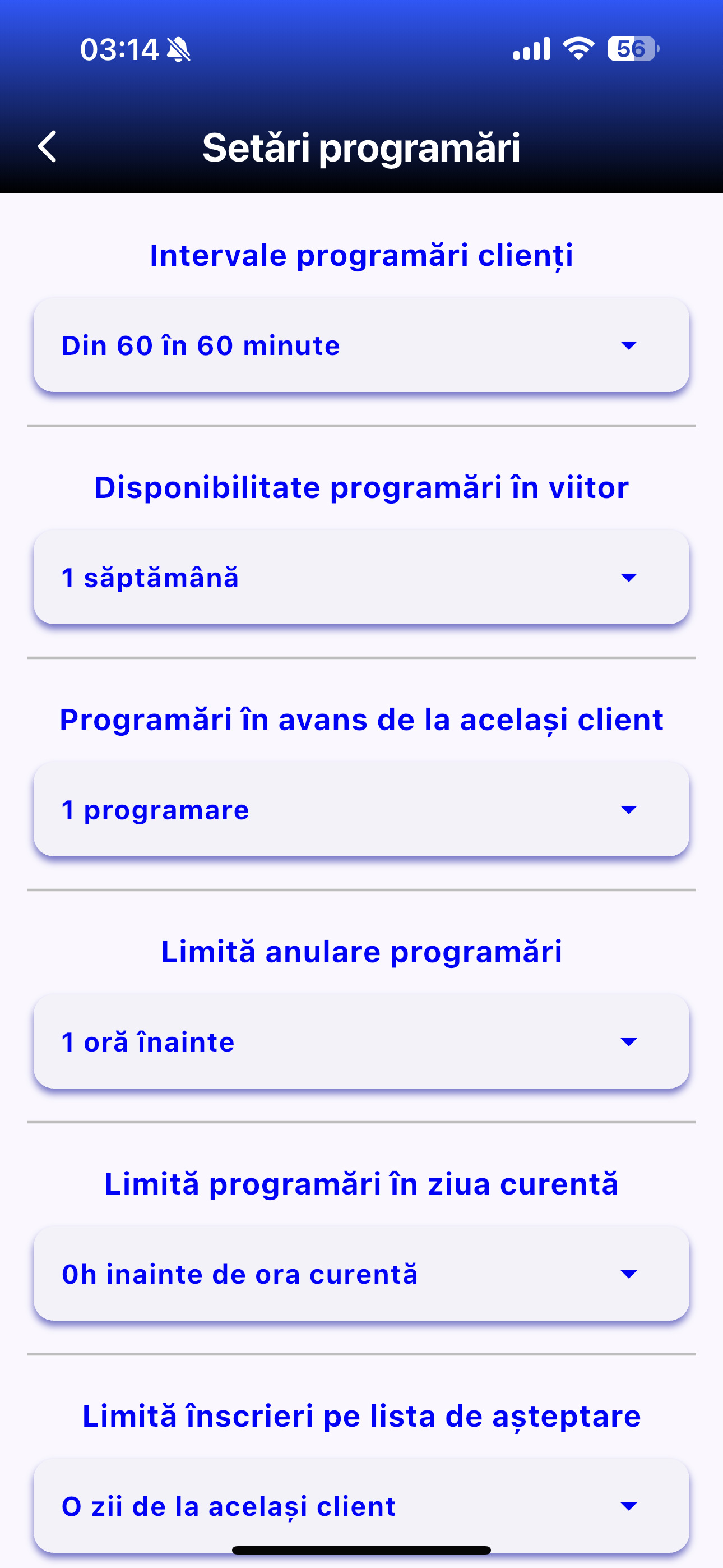 Panou administrare